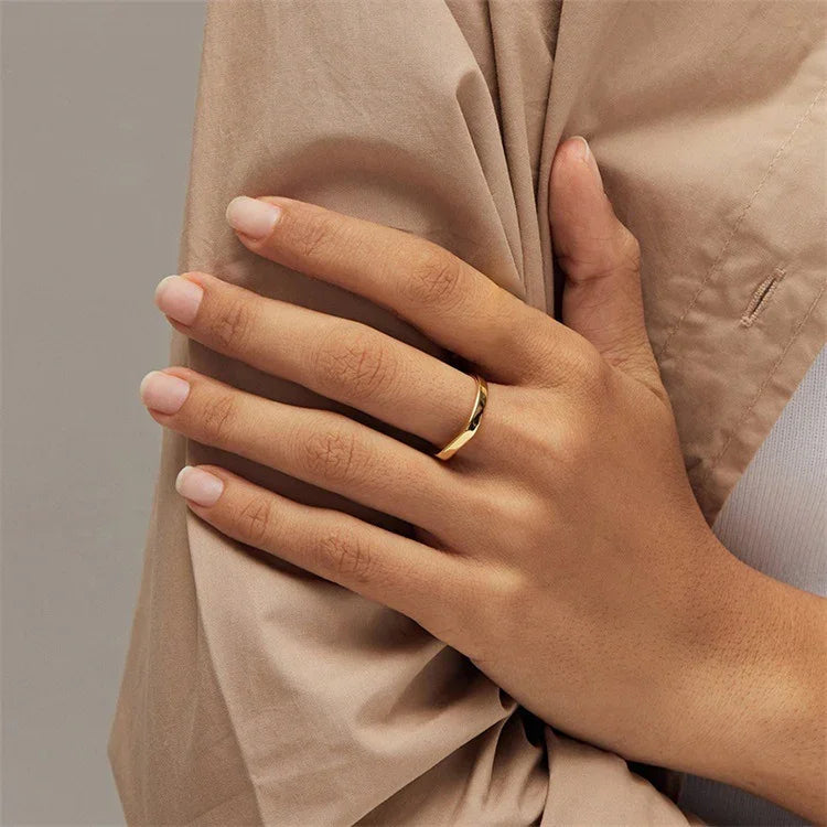 [Gaonasi]Sasha Geometric Gold Ring