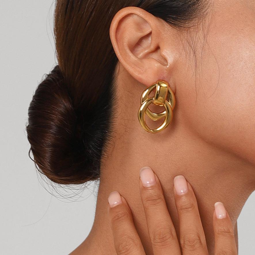 [Gaonasi]Zoey Gold Earrings