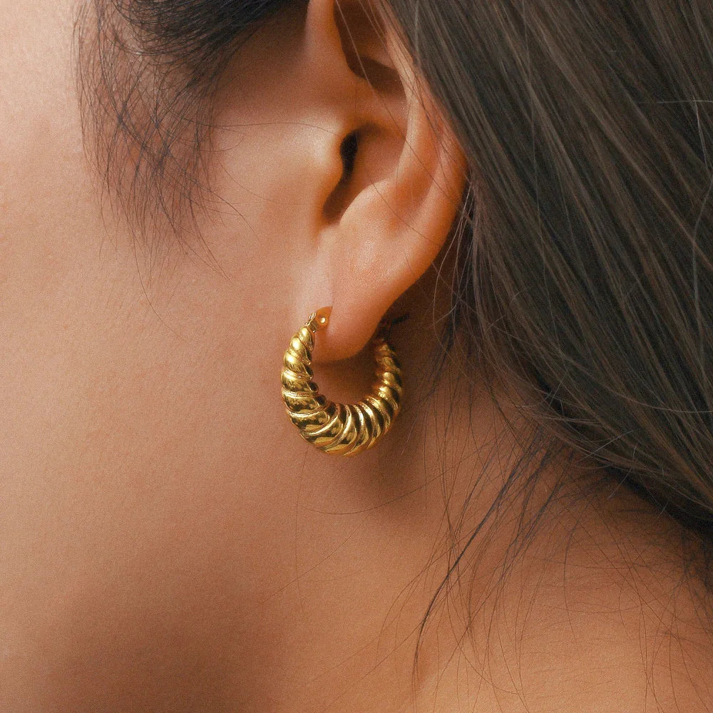 [Gaonasi]Croissant Hoop Earrings