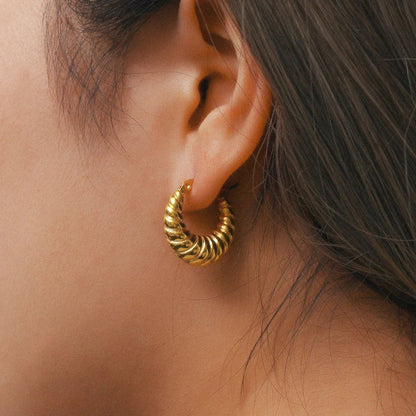 [Gaonasi]Croissant Hoop Earrings