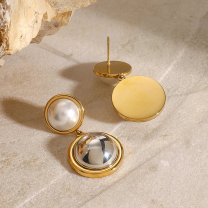 [Gaonasi]Avery Pearl Dome Earrings