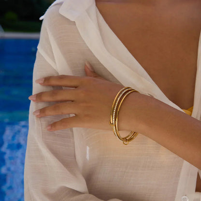 [Gaonasi]Quinley Stacked Diamond Bracelet