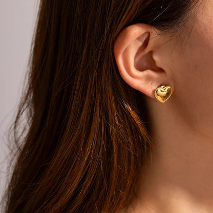 [Gaonasi]Ruth Heart Gold Earrings