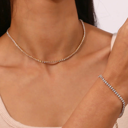 [Gaonasi]Wisteria Diamond Tennis Necklace