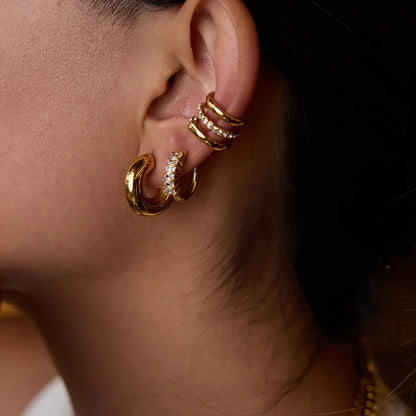 [Gaonasi]Orielle Staple Gold Earrings Bundle