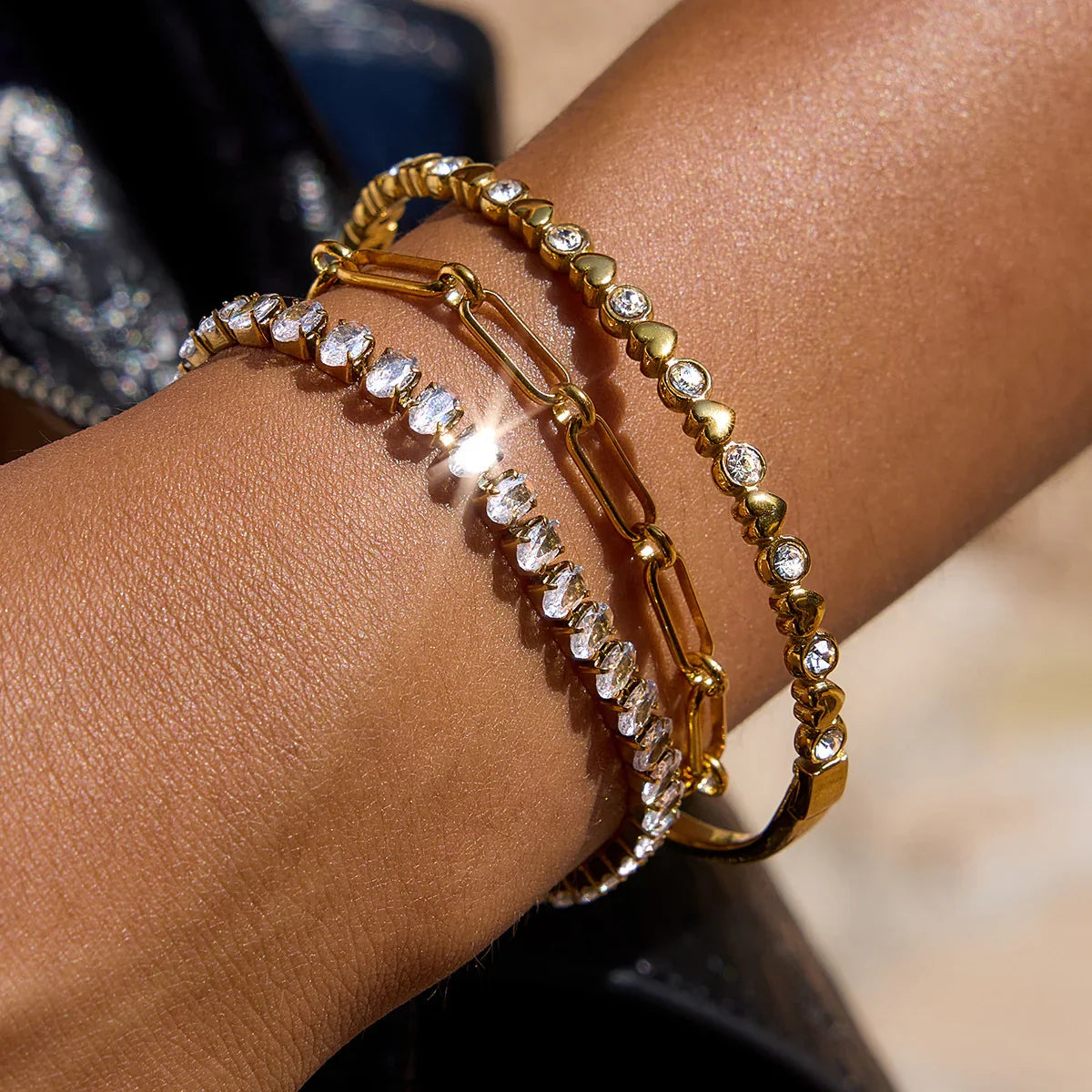 [Gaonasi]Avaria Oval Cut Tennis Bracelet