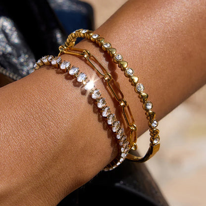 [Gaonasi]Avaria Oval Cut Tennis Bracelet