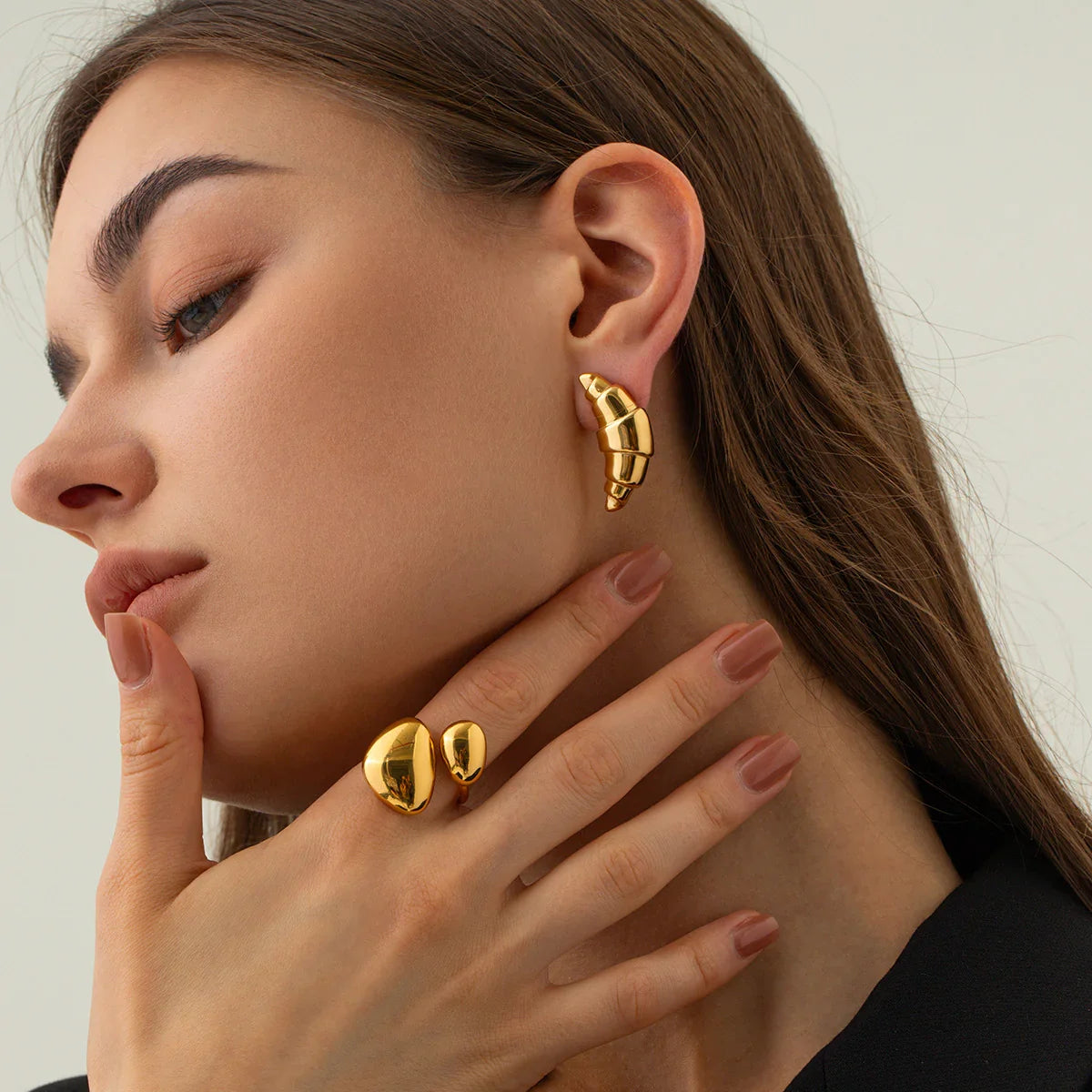 [Gaonasi]Emberly Gold Earrings