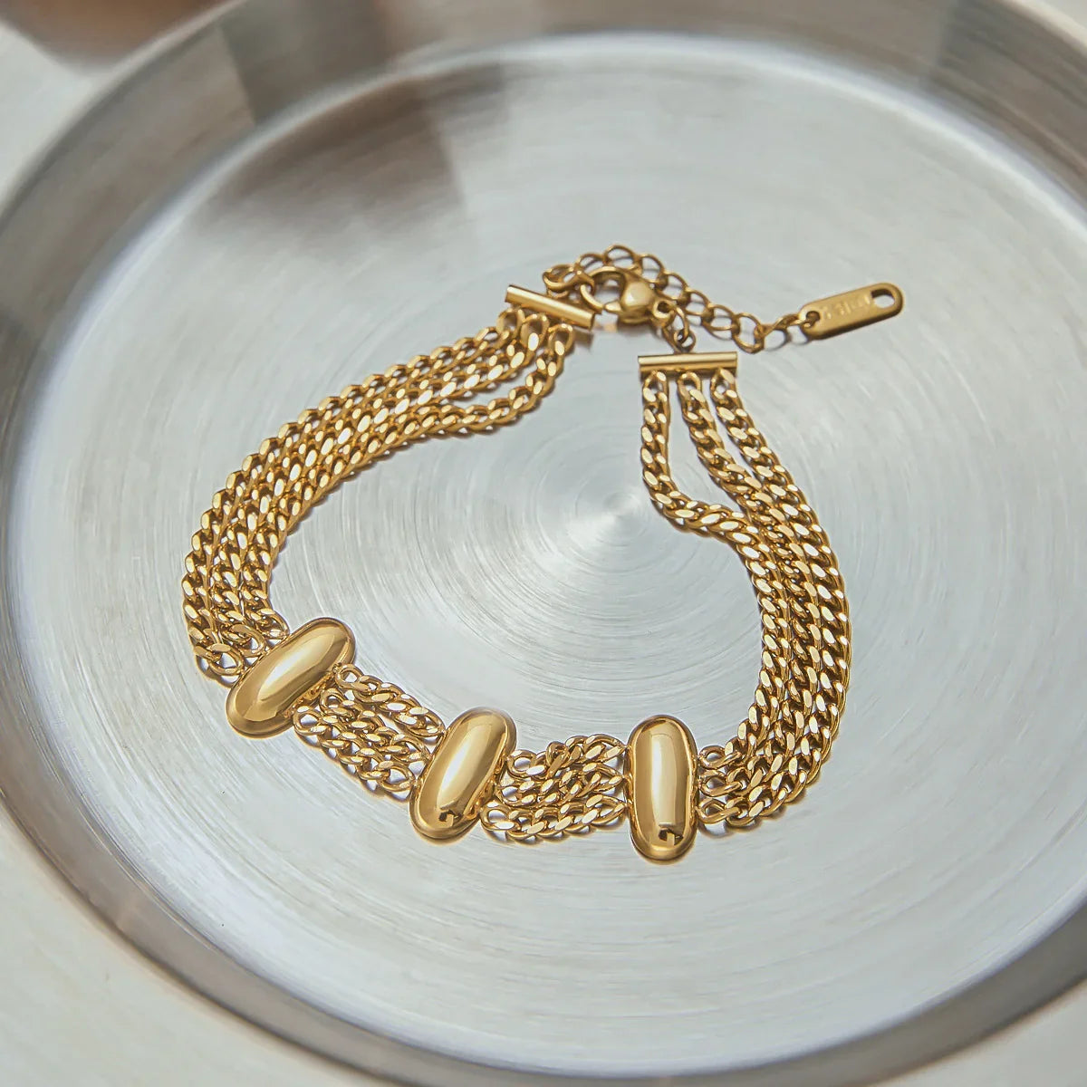 [Gaonasi]Kathleen Layered Chain Gold Bracelet