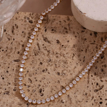 [Gaonasi]Isolde Diamond Tennis Necklace