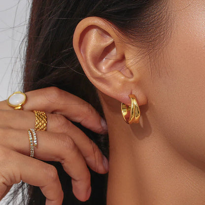 [Gaonasi]Emily Wave Earrings