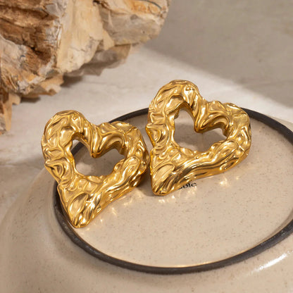 [Gaonasi]Helene Heart Earrings