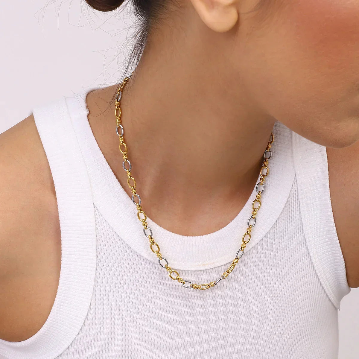 [Gaonasi]Addison Two Tone Gold Necklace