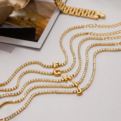 [Gaonasi]Avaria Bubble Letter Tennis Bracelet
