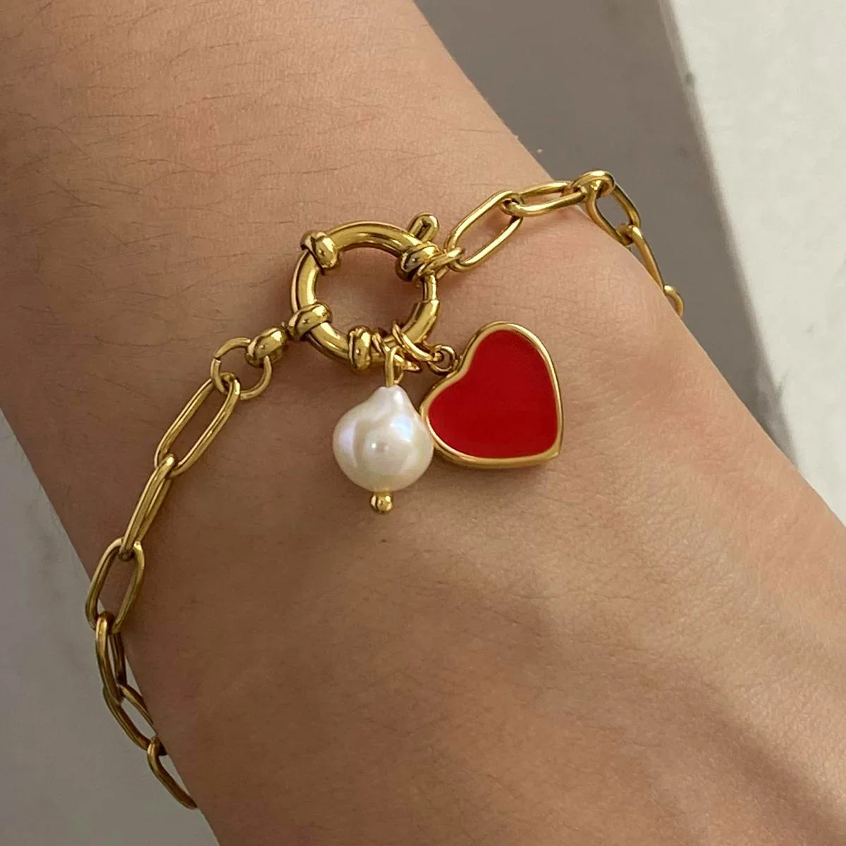 [Gaonasi]Tanya Heart Pearl Bracelet