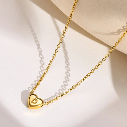 [Gaonasi]Heart Initial Gold Necklace