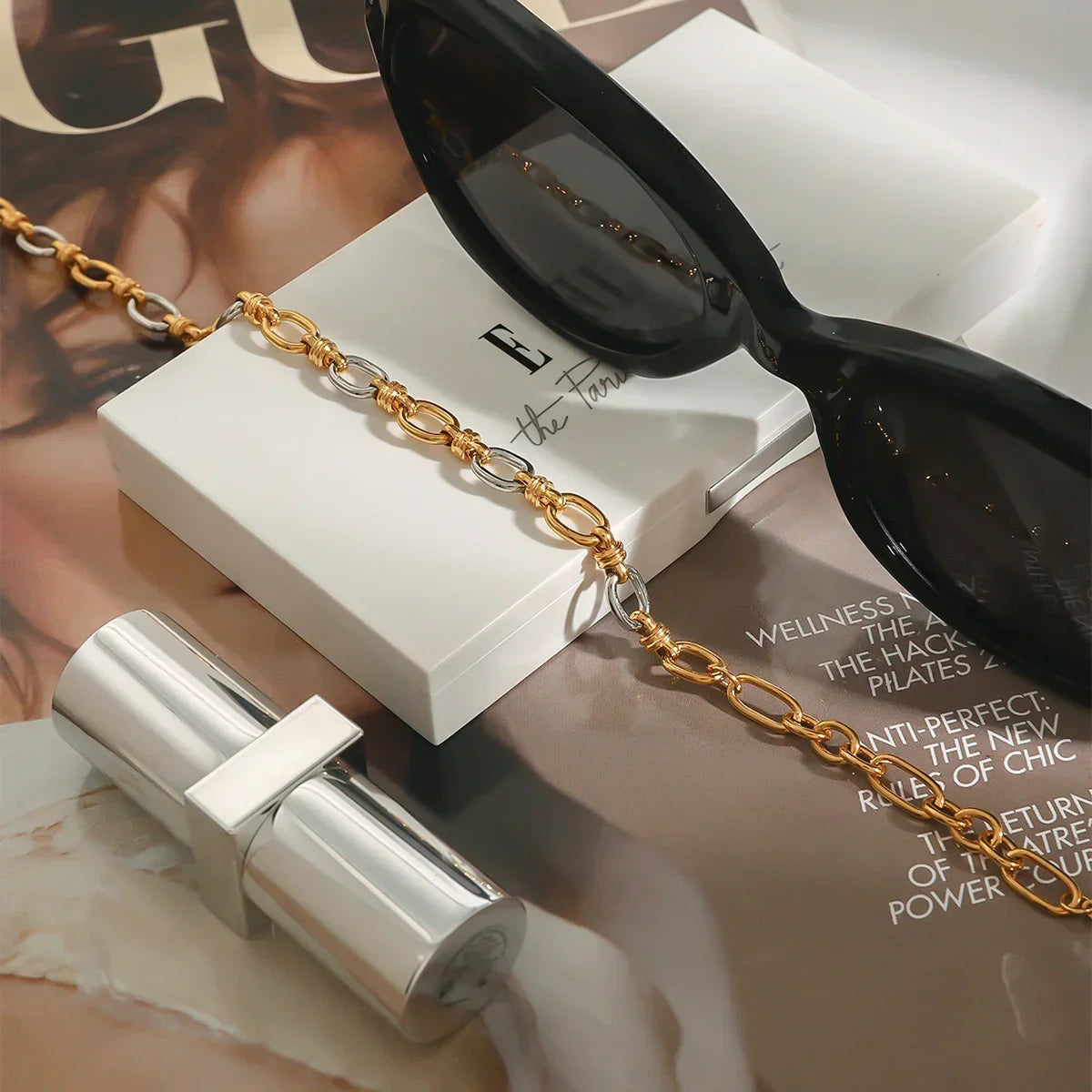 [Gaonasi]Addison Two Tone Gold Bracelet