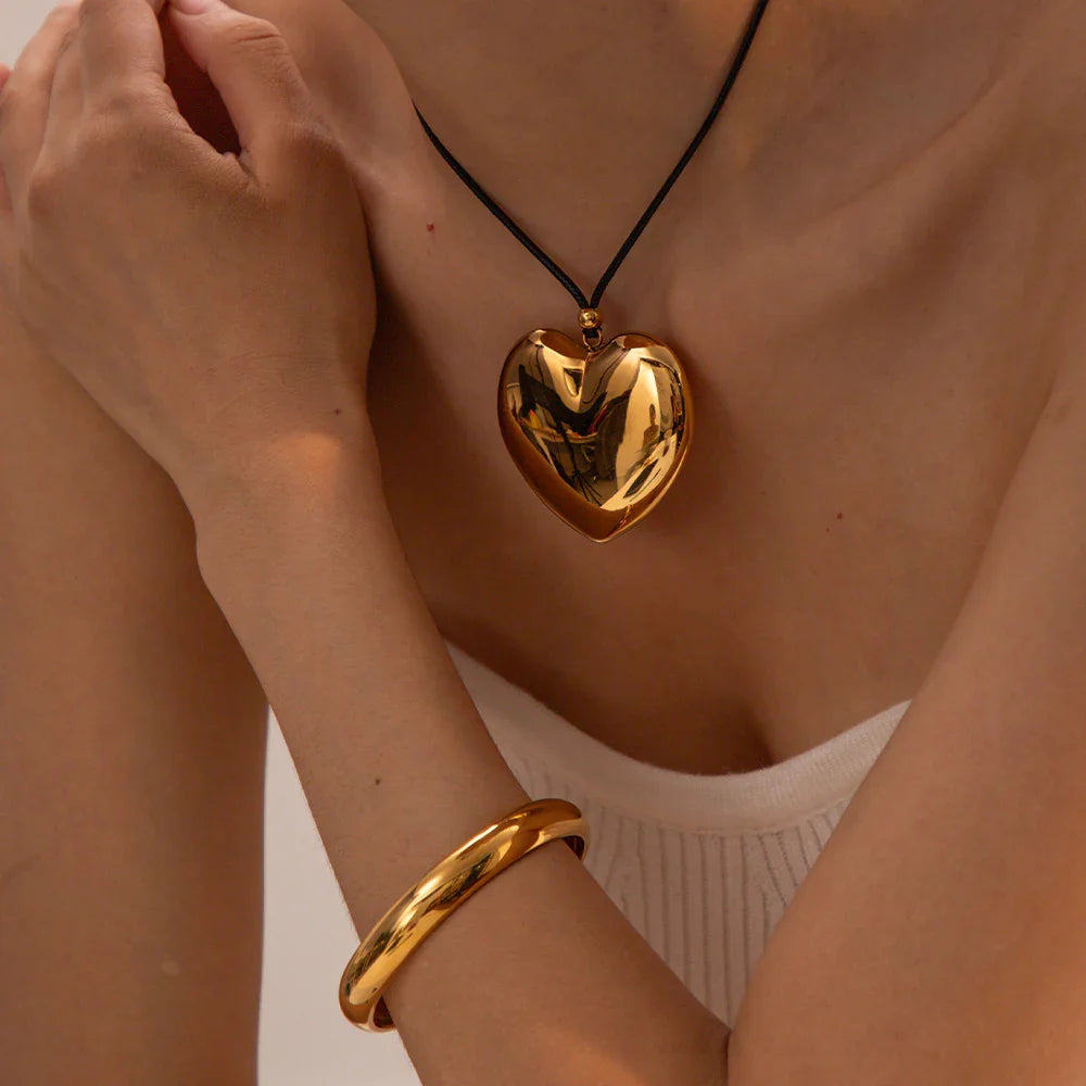[Gaonasi]Ophelia Gold Heart Necklace