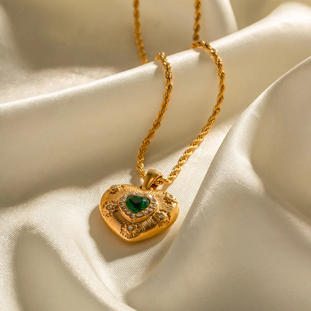 [Gaonasi]Caelus Gold Heart Necklace