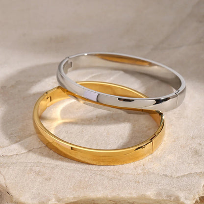 [Gaonasi]Melina Large Stacking Gold Bangle