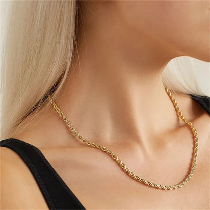 [Gaonasi]Bianca Rope Chain Gold Necklace