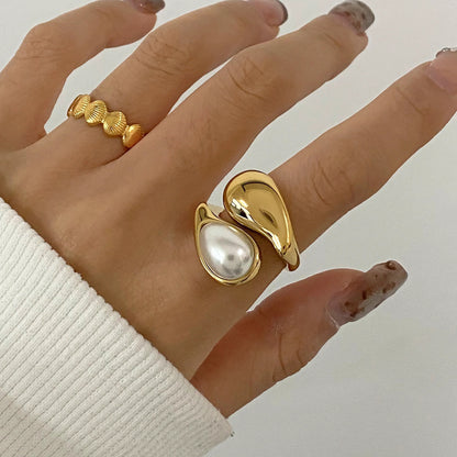 [Gaonasi]Mara Amber Pearl Ring