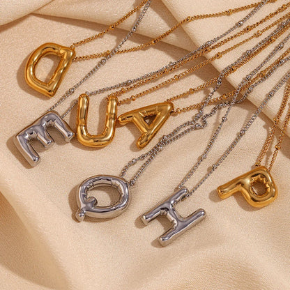 [Gaonasi]Balloon Gold Initial Necklace