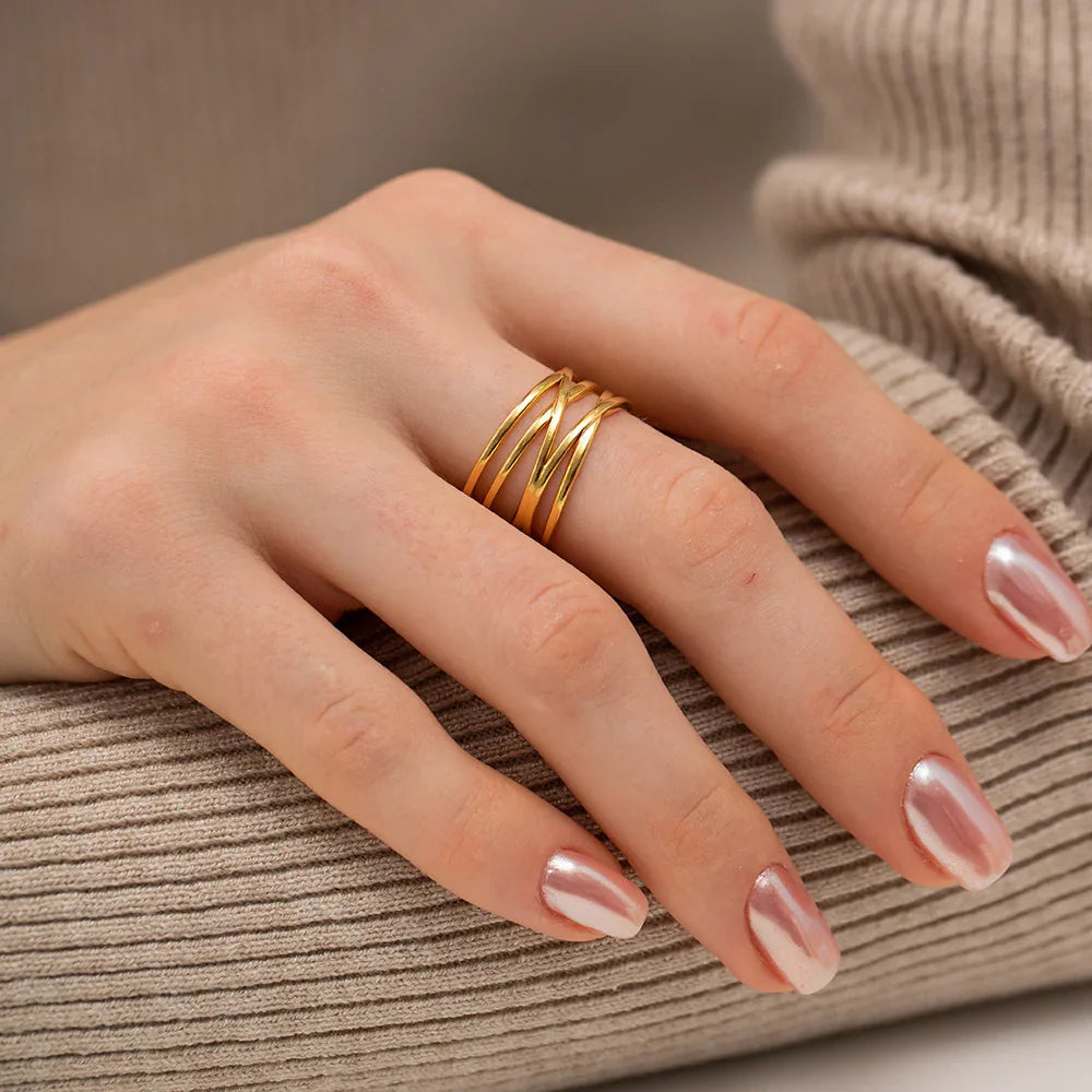 [Gaonasi]River Gold Ring