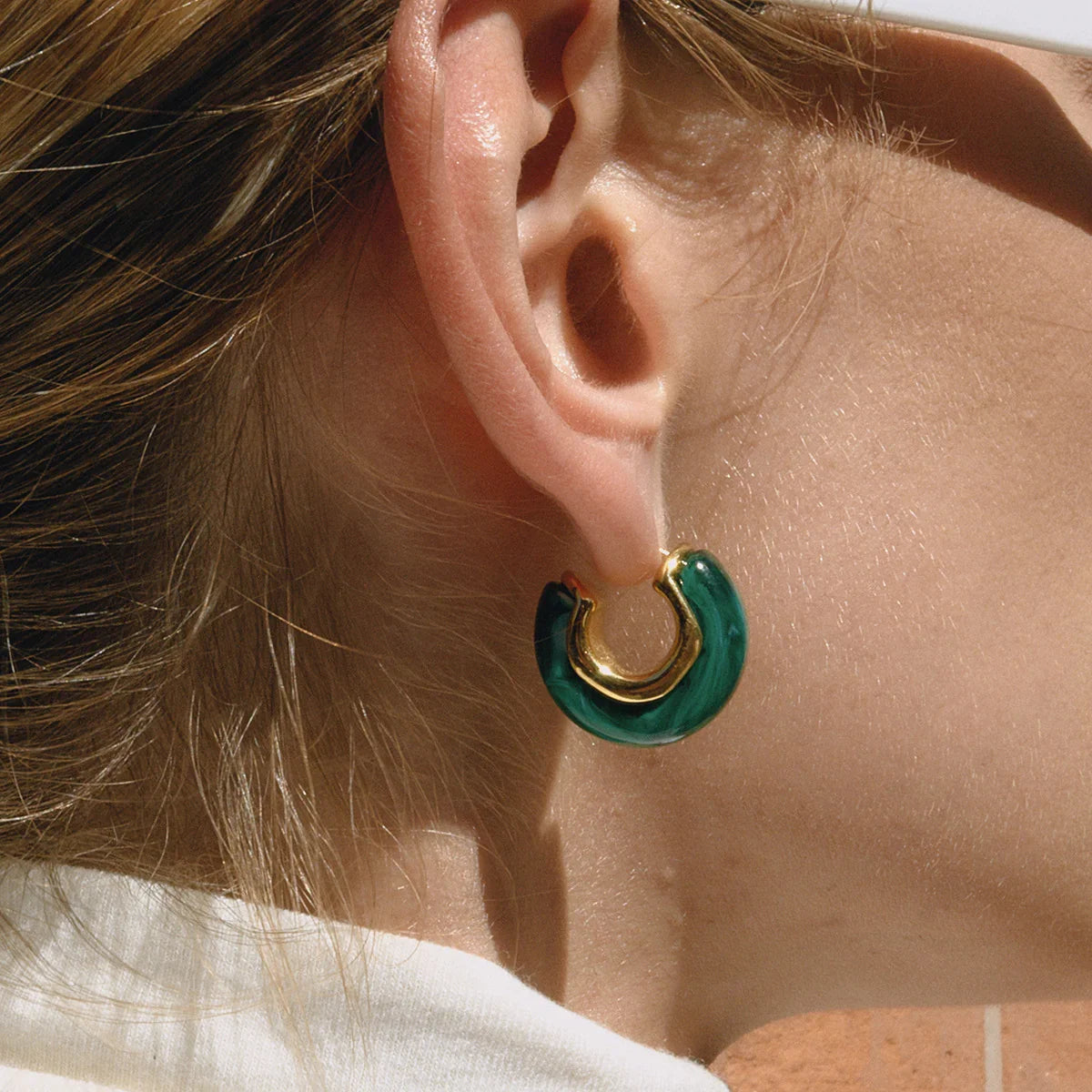 [Gaonasi]Lexi Chunky Enamel Hoops