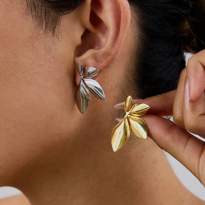 [Gaonasi]Velle Gold Petal Earrings