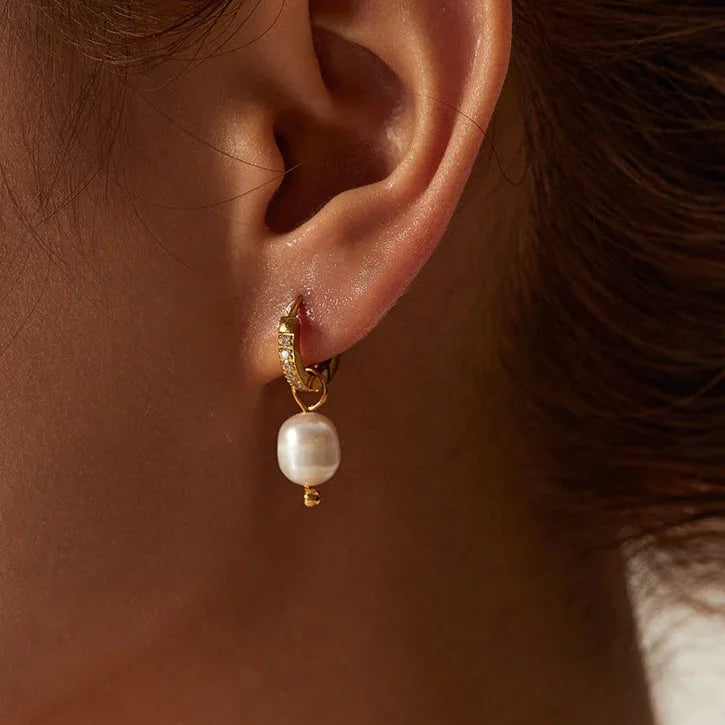 [Gaonasi]Sara Pearl Earrings
