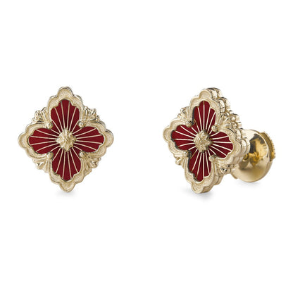 [Cadisa JEWELRY]OPERA TULLE GOLD BUTTON EARRINGS ENAMELED ELEMENT