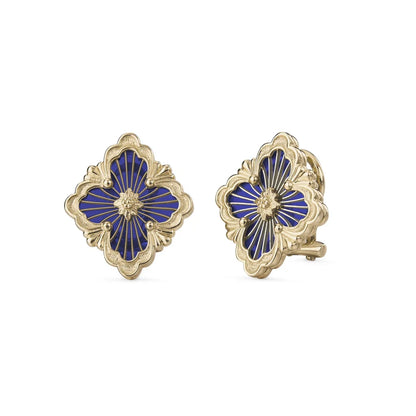 [Cadisa JEWELRY]OPERA TULLE GOLD BUTTON EARRINGS ENAMELED ELEMENT