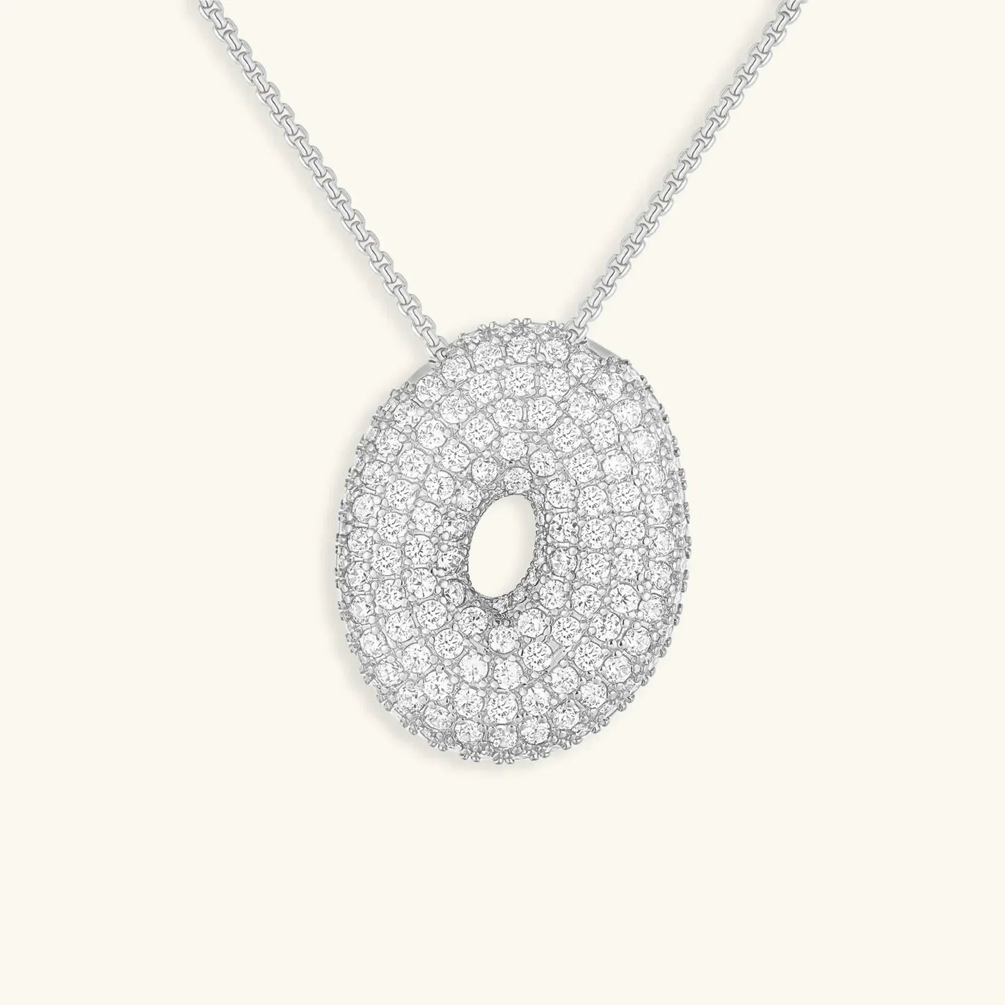 [Gaonasi]Bubble Initial Diamond Necklace