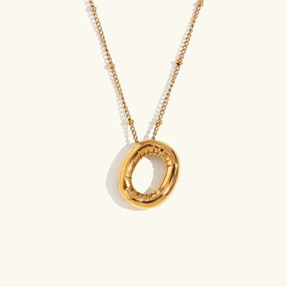 [Gaonasi]Balloon Gold Initial Necklace