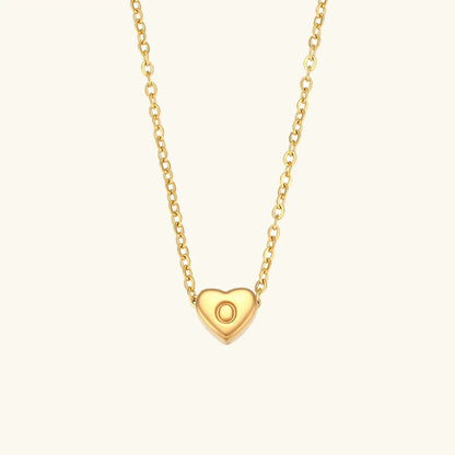 [Gaonasi]Heart Initial Gold Necklace