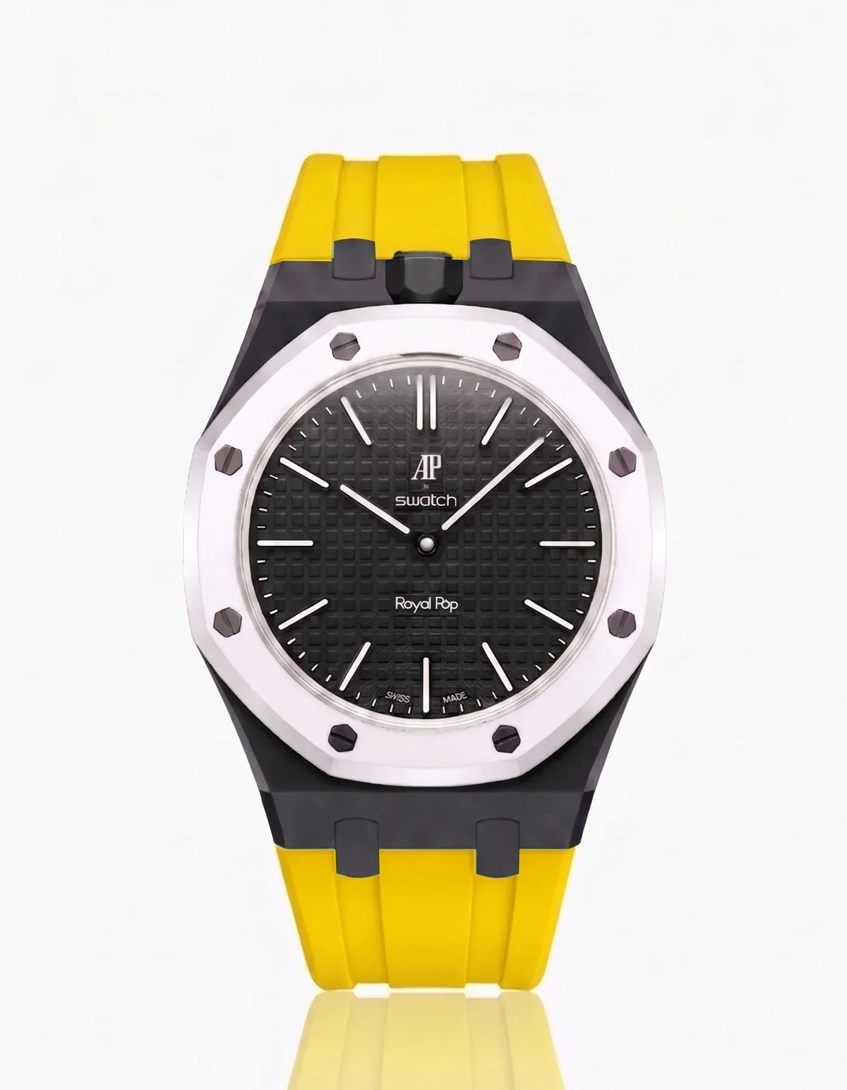 Silicone Strap & Case Royal Pop Ocho Negro(Customize  Colors)