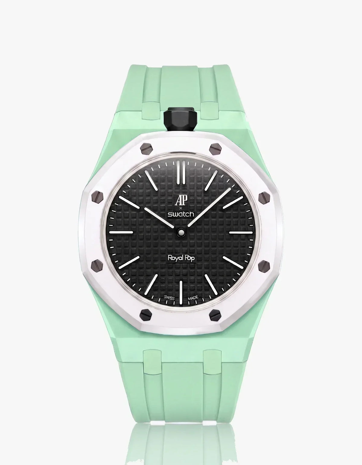 Silicone Strap & Case Royal Pop Ocho Negro(Customize  Colors)