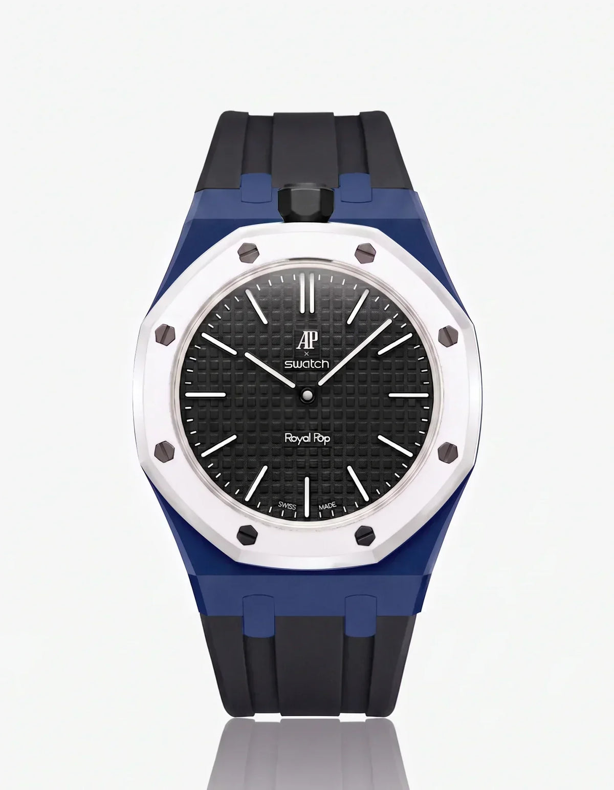 Silicone Strap & Case Royal Pop Ocho Negro(Customize  Colors)