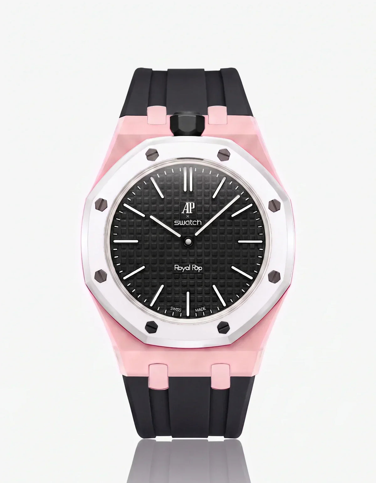 Silicone Strap & Case Royal Pop Ocho Negro(Customize  Colors)