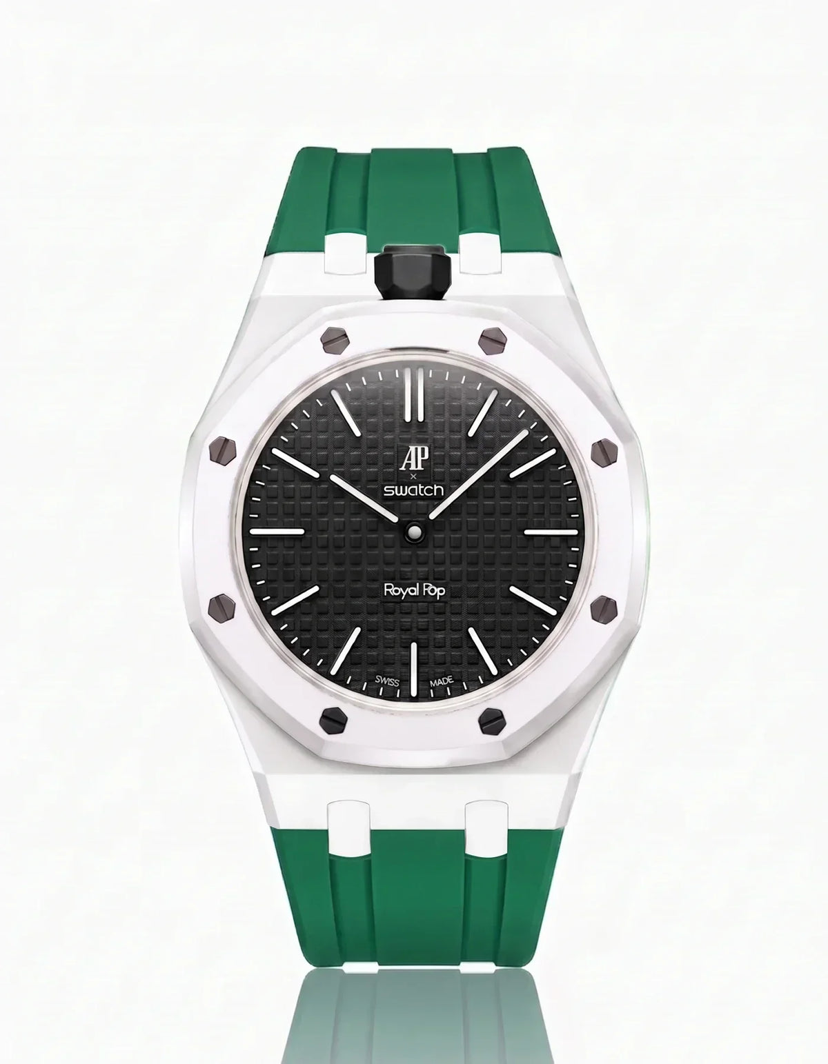 Silicone Strap & Case Royal Pop Ocho Negro(Customize  Colors)