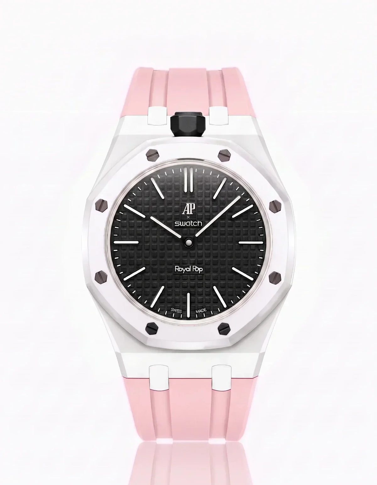 Silicone Strap & Case Royal Pop Ocho Negro(Customize  Colors)