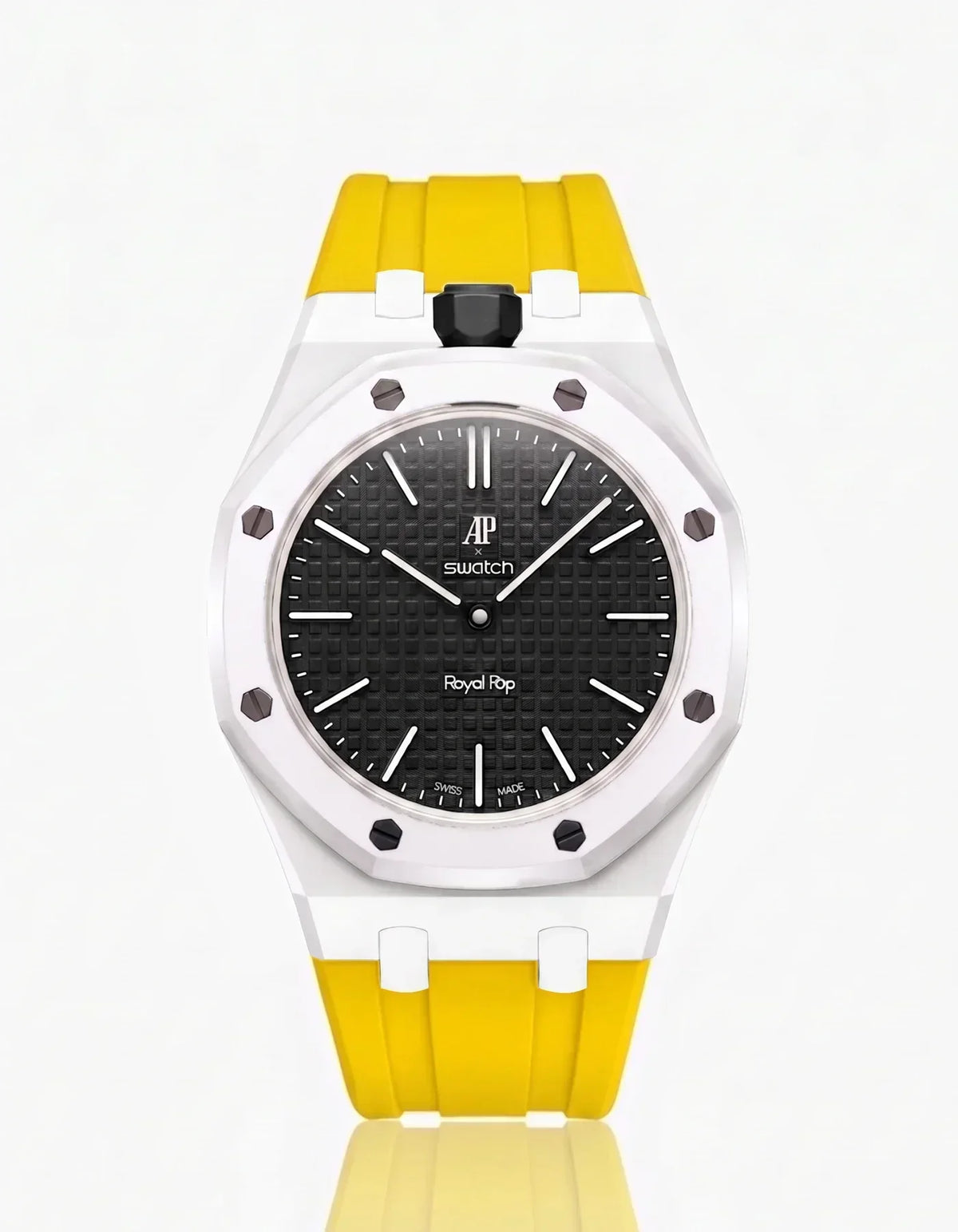 Silicone Strap & Case Royal Pop Ocho Negro(Customize  Colors)
