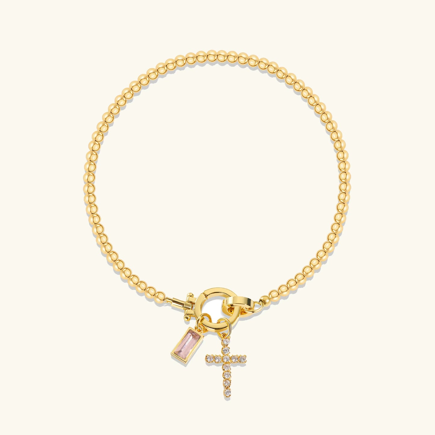 [Gaonasi]Amalia Birthstone Cross Bracelet