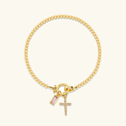 [Gaonasi]Amalia Birthstone Cross Bracelet