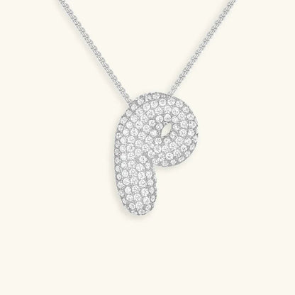 [Gaonasi]Bubble Initial Diamond Necklace