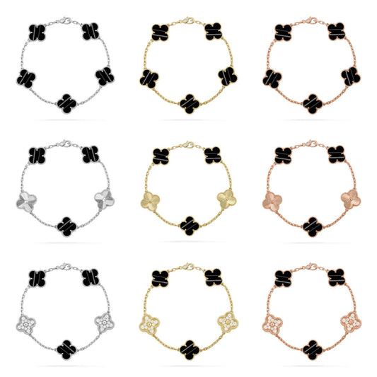 [Cadisa] CLOVER 5 MOTIF PULSAR STONE BRACELET COLLECTION