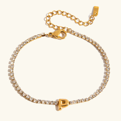 [Gaonasi]Avaria Bubble Letter Tennis Bracelet