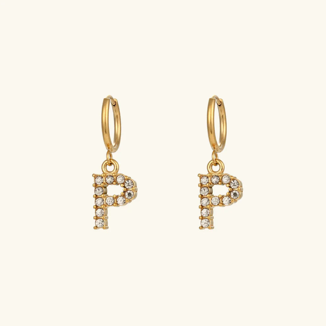 [Gaonasi]Wilhemina Initial Letter Earrings