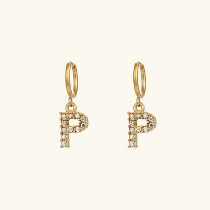 [Gaonasi]Wilhemina Initial Letter Earrings